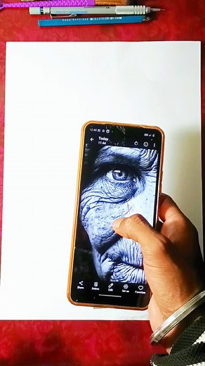 # viral reels # old woman sketch # potret drawing #art studio # manjit ar | Manjit Art
