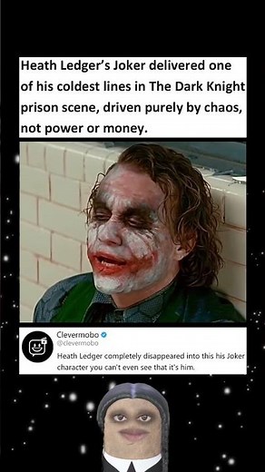 Heath Ledger's Joker delivered a cold line in this prison scene on The Dark Knight #batman