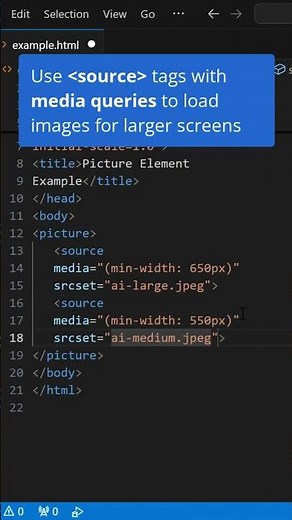 Different Images for Every Screen Size | HTML picture Element Explained!