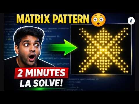 Java Matrix Star Pattern in 2 Minutes | Easy Trick Explained