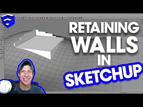 Modeling a RETAINING WALL IN TERRAIN in SketchUp
