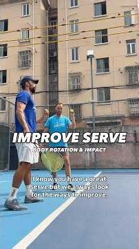 IMPROVE SERVE - BODY ROTATION & IMPACT!👌#tenfitmen #tennisserve #tennistips #tenniscoach #tennispro