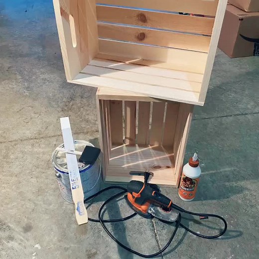 Part 1 for an easy DIY end table! Part two tomorrow. #diyproject #diyhomedecor #Summer2020 #saturdaynight #fyp