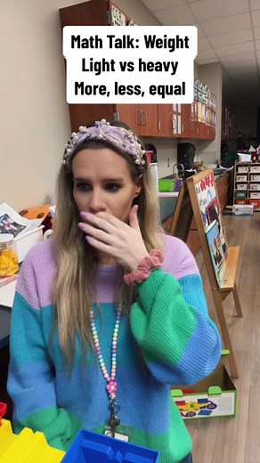 Math Talk: WeightLight vs heavyMore, less, equalPause of reading and writing for some math fun! I know most are here for the phonics but do we want more math? #math #mathtalk #teachingmath #kindergarten #kindergartenteacher #kindergartentips #kindergartenmath #primaryschool #teaching #teachingkids #mathematics #mathteacher #teachingideas #homeschool #homeschooling #tpt #tptseller | Mrs. Peters Class