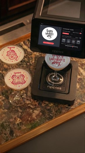 February Special: Save £240 on Ripple Maker Pro . Make Valentine’s Day unforgettable with custom drink prints. The Ripple Maker Drink Printer helps boost engagement, increase orders, and keep guests coming back - all year long. Get Free Ground Shipping on All Machines | Ripples