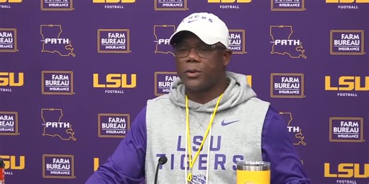 LSU new interim head coach Frank Wilson addresses the media for the first time