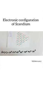 electronic configuration of scandium l #k2chemistry #shorts #shortvideo