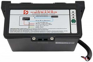 Deutsche Hydrapro Trailer Breakaway Kit w/ Charger, LED Tester, and 10 Ah Battery - Top Load Deutsch