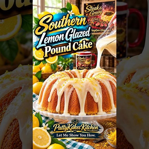 Southern Lemon Glazed Pound Cake | From Batter to Cake