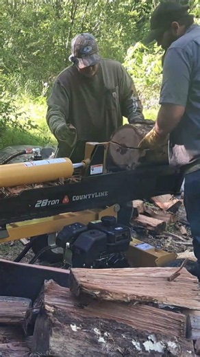 Wood Splitter Time-Lapse! Tractor Supply #firewood #woodsplitting #logsplitter #timelapse #diy