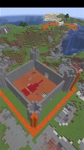🔥LAVA CASTLE SHOWCASE! | minecraft #ratorblox #minecraftshorts #minecraft