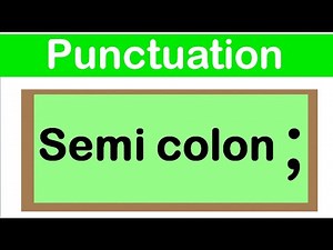 SEMI COLON | English grammar | How to use punctuation correctly Video Lecture - ACT