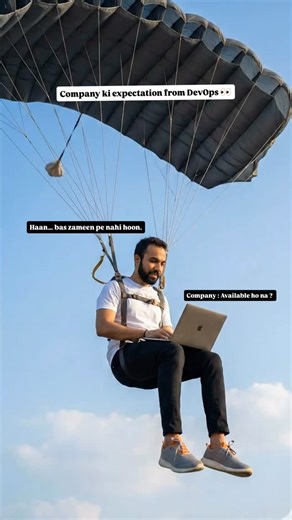 Devendra Tailor on Instagram: "Gravity optional. Responsibility compulsory. (DevOps humor, corporate life, tech jokes, engineering culture) #DevOpsLife #ITHumor #CorporateMemes #TechReels #corporatejokes"