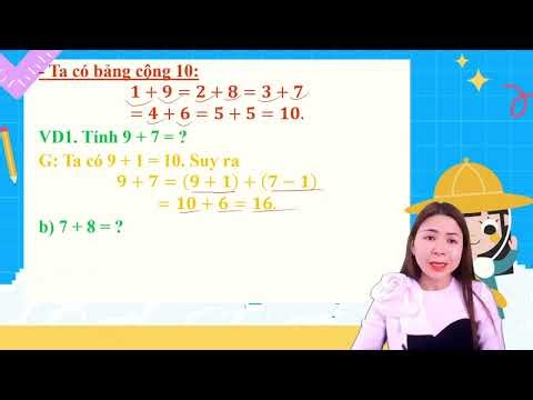 Toán lớp 2. toancohien.vn Mẹo cộng trừ nhanh có nhớ đến 20 bằng PP phần bù với 10| Toán Cô Hiền