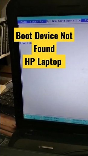 Boot Device Not Found Error HP Laptop Problem Solved