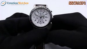 Seiko Pilot's Solar Alarm Chronograph Flightmaster SSC013 SSC013P1 SSC013P Mens Watch