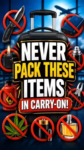 Never Pack These Items in Your Carry-On! ✈️ Airport Security Tips #Shorts