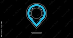 2d animation of a location navigation pin