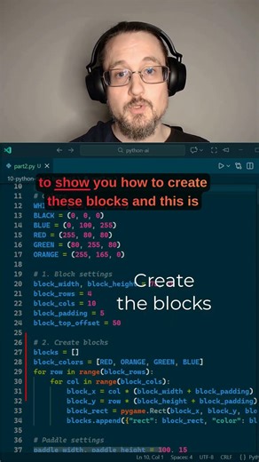 Build a #breakout #game in #python #pythonprogramming - part 2