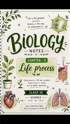 CLASS-10 CH-5(LIFE PROCESS) handwritten science notes for practice 🔥✨ #class10 #class10boardexam