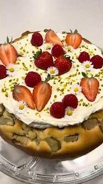 Spring Rhubarb Cake Recipe 🍓 Fruity & super easy