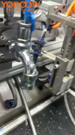 Key-operated washing machine tap – water test 💧#faucet