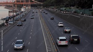Traffic Time Lapse, Intensive Traffic in the streets of Kiev, Ukraine. Includes Taksim Square way bosphorus bridge way. Time lapse video Kiev, Ukraine