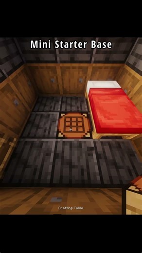 Easy Mini Starter Base in Minecraft #shorts #minecraft
