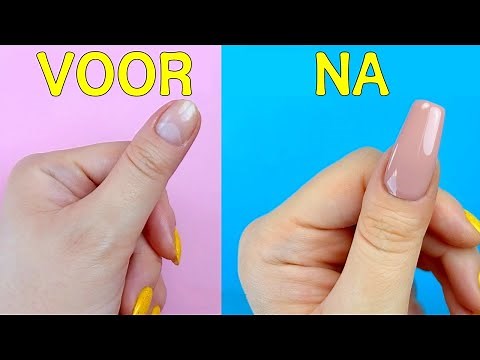 HOE MAAK JE NEP NAGELS VAN HUIS MATERIALEN in 5 minuten - EENVOUDIGE NAGEL HACK IDEE