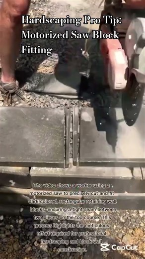 Hardscaping Pro Tip: Motorized Saw Block Fitting