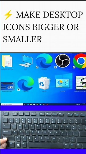 🔥 Change Desktop Icon Size Instantly! #Shorts