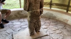 Human-size sculpture found in Mayan town in Mexico