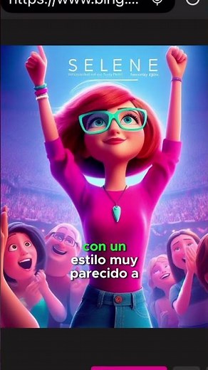Crea esta imagen con IA, estilo póster de Pixar con Bing.