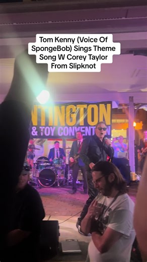 It was definitely something that caught us all off gaurd i can reasure you the crowd was more hype in person than on video and the reactions from other people made it even more enjoyable #fyp #fypシ #foryoupage #spongebob #spingebobsquarepants #slipknot #tomkenny #tomkennyandthehiseas