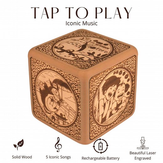My Neighbor Totoro Music Box – Tap-to-play | Studio Ghibli Gift | Handcrafted Wooden Keepsake - Etsy