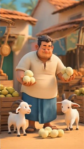 goat and Farmer story #shorts