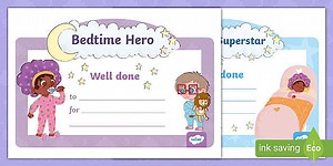 Bedtime and Sleep Certificates