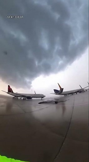 ⚠️ Microburst Sends 7 Aircraft Tumbling Across Tarmac [Bodycam Footage]