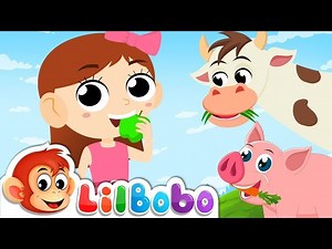 Chew, Chew and Swallow Food - Little BoBo Nursery Rhymes | FlickBox Kids Songs - Videos For Kids