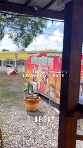 First stop on Blue Sky Real Estate’s St. Croix Saturdays tour ➡️ Love-Croix. Delicious local bites, good vibes, local juices homemade coquito (for a limited time only!) Open Friday–Sunday from 11–4 PM. Tell them Blue Sky sent you 😉 What’s on your agenda this weekend? Let us know in the comments! 👉🏼Follow stay tuned for next week’s local feature! | Blue Sky Real Estate