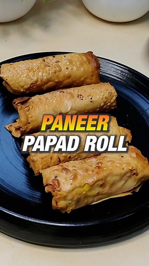 1.5K views · 277 reactions | Paneer Papad Roll: A Crispy Delight...