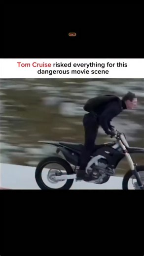 teceractt on Instagram: "Tom Cruise accelerated up a massive ramp built on the edge of a steep Norwegian cliff on a dirt bike, launching high into the air before deliberately letting go of the motorcycle and entering a controlled freefall using a wingsuit-style speed flying setup. He plunged toward the rugged valley below, stayed stable despite strong winds, then deployed his parachute at the last possible moment to glide safely to the ground. The entire sequence was performed by Cruise himself 