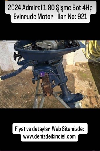 2024 Admiral 1.80 Şişme Bot 4Hp Evinrude Motor - İlan No: 921 #denizdeikinciel #ikincieltekne
