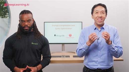 Introducing Prompt Compression and Query Optimization, a short course created in collaboration with MongoDB and taught by Richmond Alake, Developer Advocate at MongoDB. 📈 Learn to integrate traditional database features with vector search capabilities to enhance the performance and cost-efficiency of large-scale RAG applications. In the course, you’ll explore these techniques: - Prefiltering and Postfiltering: Filter results based on specific conditions. - Projection: Minimize output size by se
