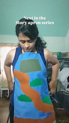 Rachel | Quiet books | India on Instagram: "Ginger bread man story apron. Here's how to use the story apron for the ginger bread man story. You can also use the props with our red apron. #storyapron #gingerbreadman #storyprops #bringstoriestolife #feltstoryprops #storypropsindia #storytellerindia #quietbooksindia"