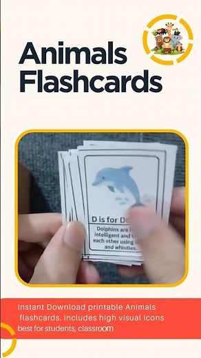 Animal flashcards | printable A-Z flashcards for kids