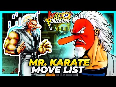 MR. KARATE MOVE LIST - Art of Fighting / Ryuuko no Ken (AOF)