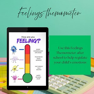 Printable Feelings Thermometer | Emotional Regulation Tool for Kids | Calm Down Corner Resource | Digital Download - Etsy