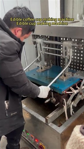 Edible coffee cup making machine、Edible cup making machine