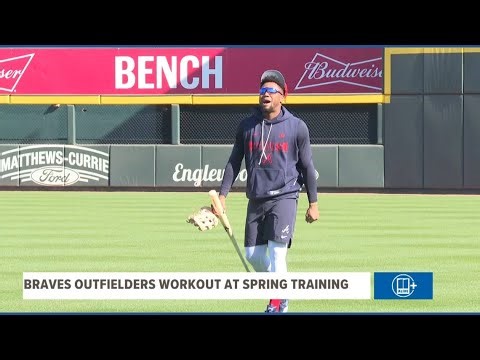 Ronald Acuna Jr. and Braves outfielders take field in spring training